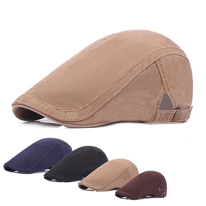 Men's Flat Cap Pure Color 1920s Fashion Casual Outdoor Outdoor Street 
