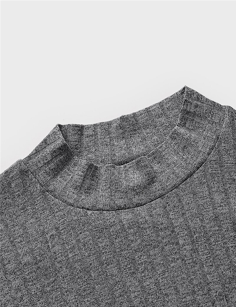 Men's T shirt Tee Tee Top Plain Crew Neck Street Vacation Long Sleeve Knitted Clothing Apparel Fashion Designer Basic Top