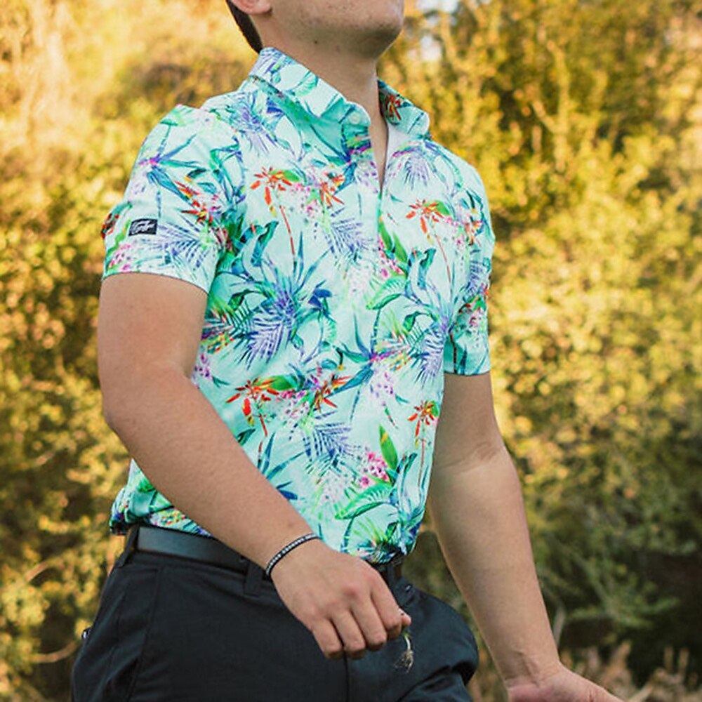 Men's Golf Shirt Golf Breathable Quick Dry Soft Short Sleeve Top  Camo / Camouflage Tennis Golf Badminton Polo Shirt