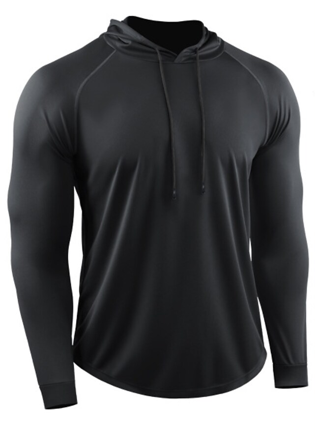 Men's Casual Solid Color Hooded Long Sleeve Basic Sweatshirt