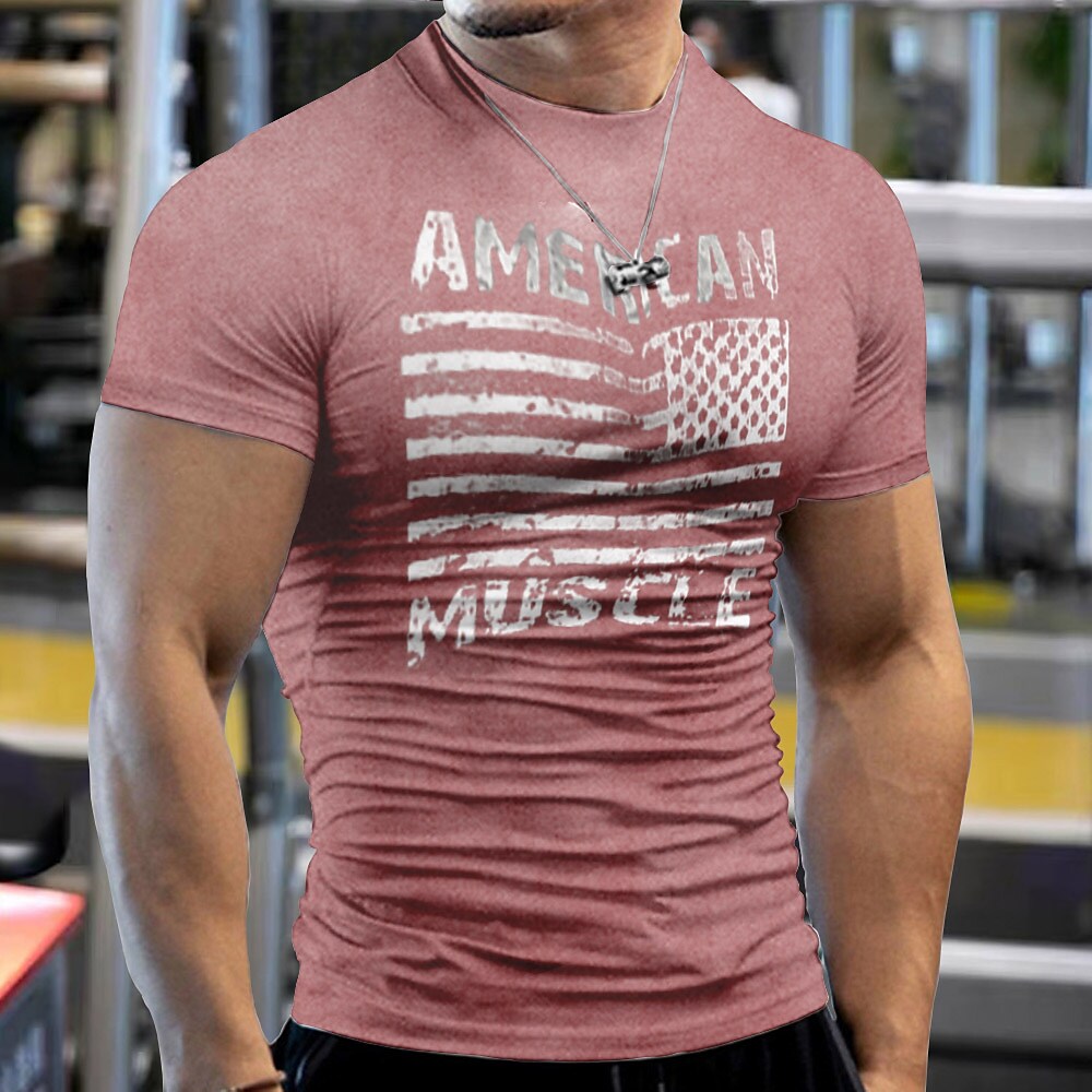 Men's Compression Shirt Running Shirt Short Sleeve Base Layer Top Athletic Athleisure Breathable Moisture Wicking Soft Fitness Gym Workout Running Sportswear Activewear USA Black White Red