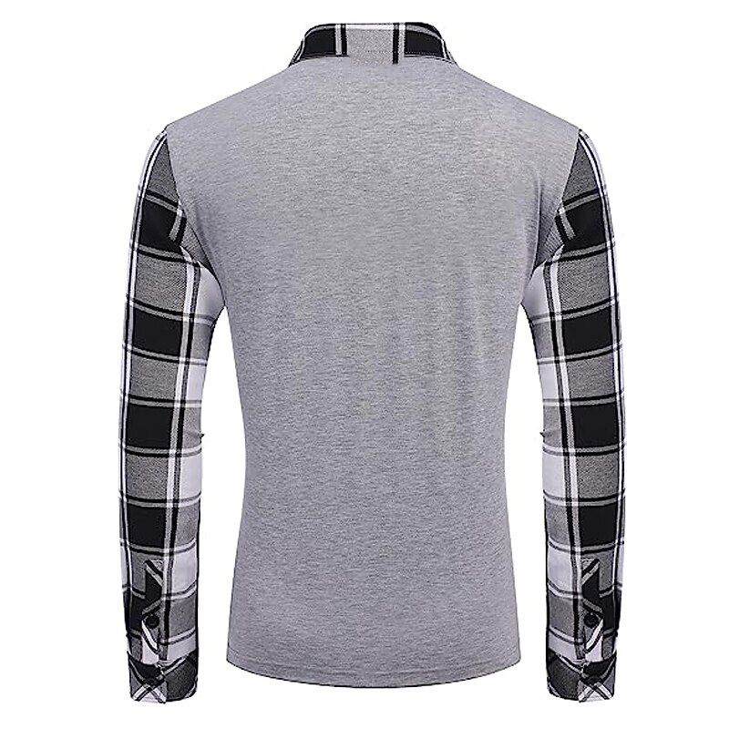 Men's Polo Shirt Golf Shirt Casual Holiday Quarter Zip Short Sleeve Fashion Basic Color Block Quarter Zip Summer Regular Fit Black White Blue Green Dark Grey Dark Blue Polo Shirt