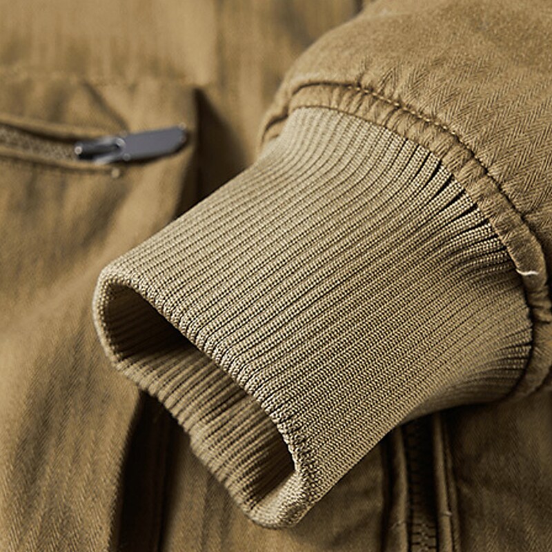 Men's Winter Solid Color Warm Going out Zipper Turndown Jacket