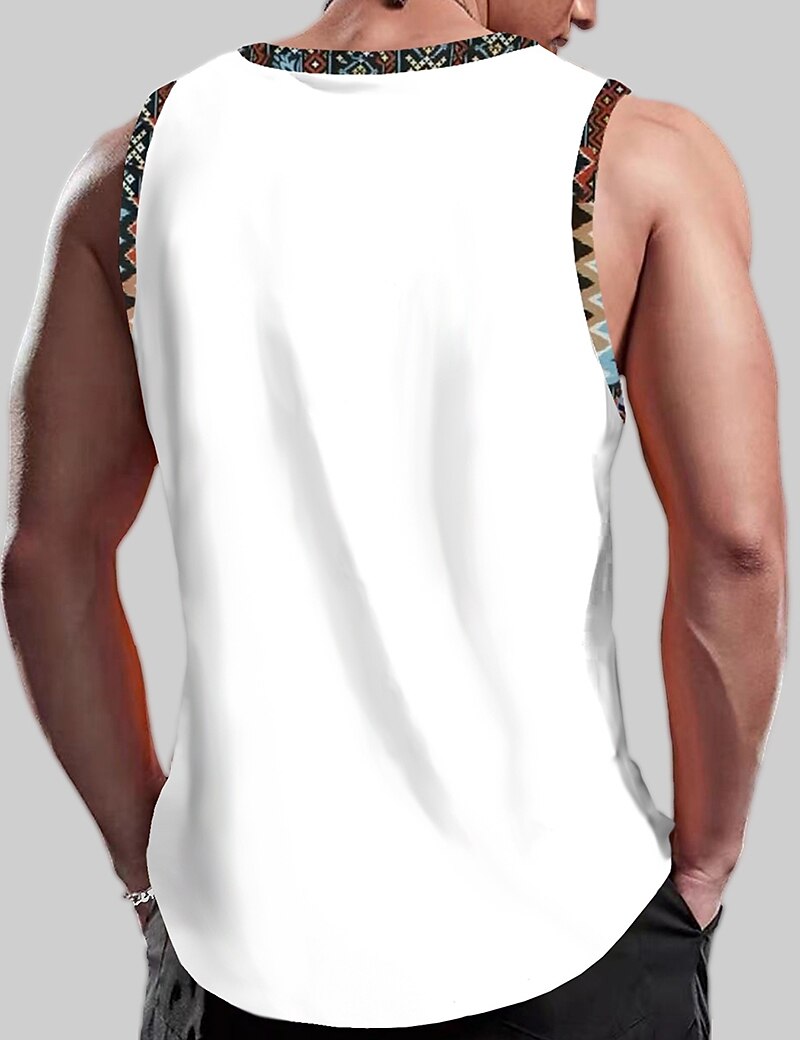 Men's Outdoor Casual Street Fashion Breathable Soft Sleeveless Plain Tank Top