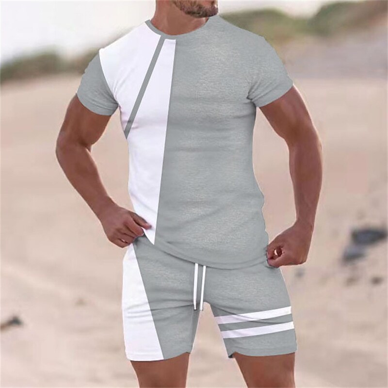 Men's Tennis Short Sleeve Shirt Street Elastic Short Tracksuit