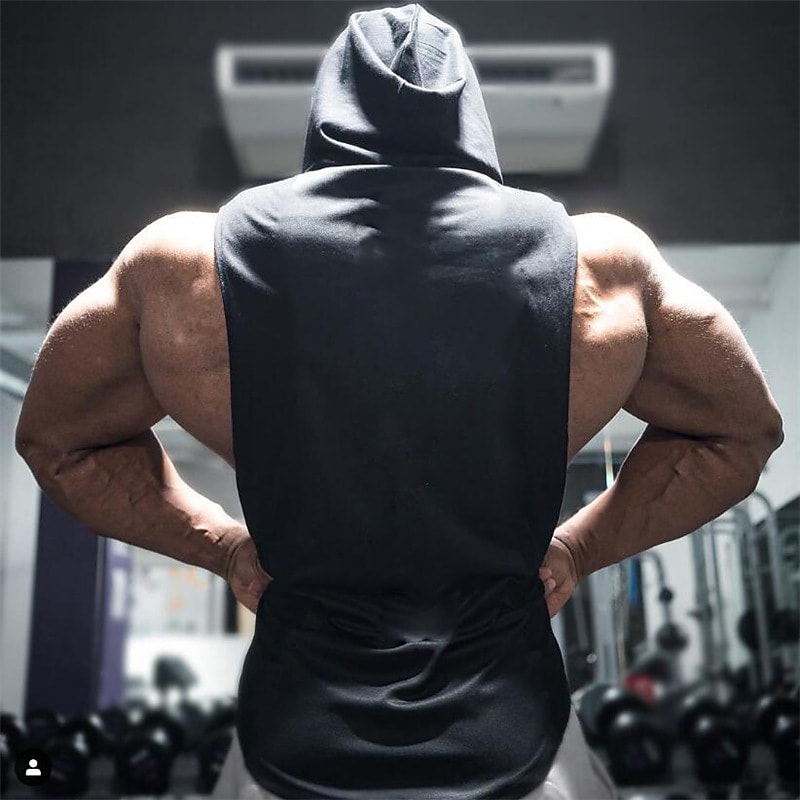 Men's Tank Top Running Sleeveless Vest / Gilet Athletic Cotton Breathable Soft Sweat wicking Fitness Jogging Sportswear