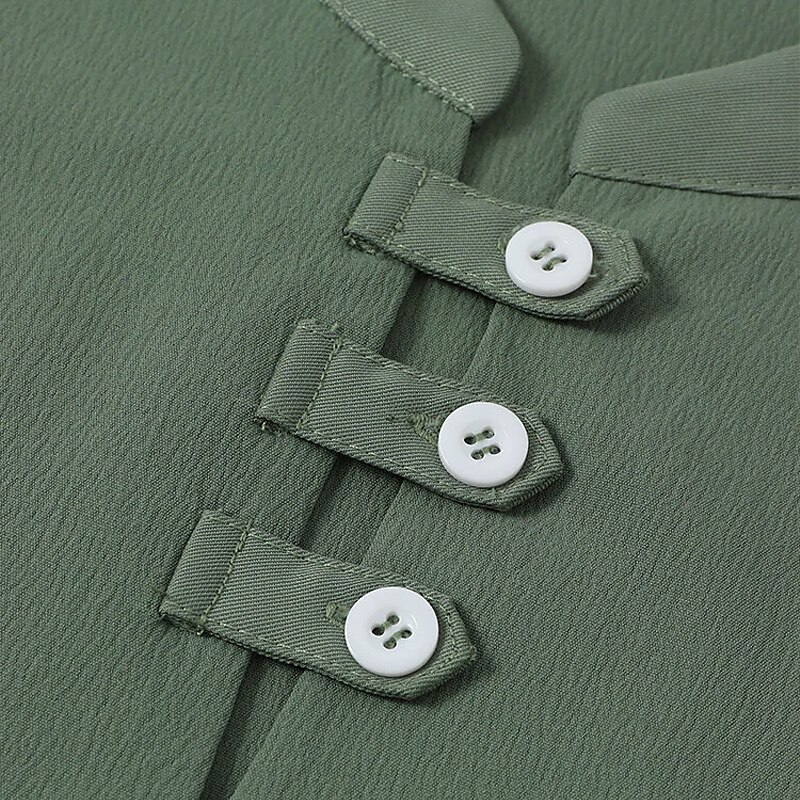 Men's Shirt Linen Shirt Popover Shirt Summer Shirt Long Sleeve Plain Henley Spring & Summer Casual Daily Top