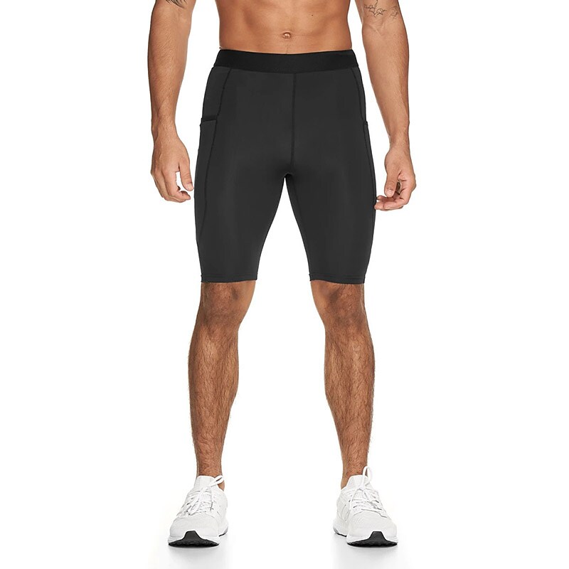 Men's Athletic Shorts Elastic Waist Solid Color Plain Comfort Breathab