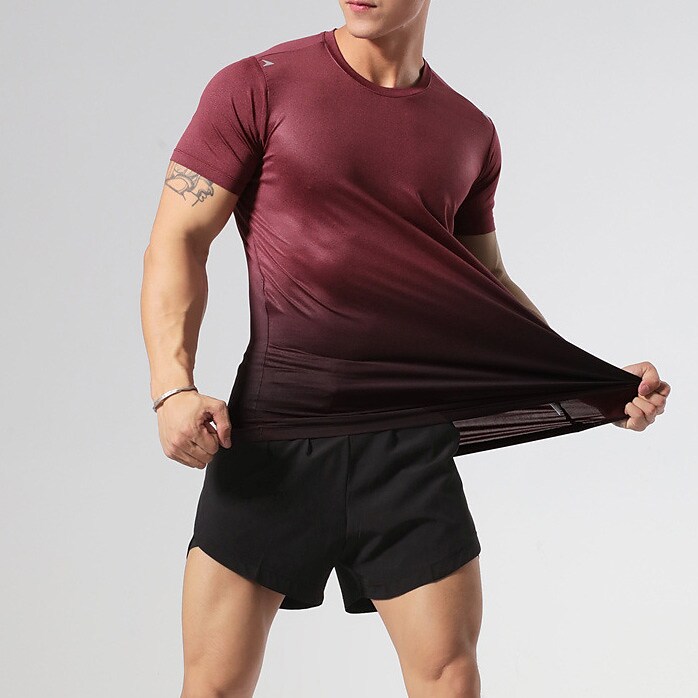 Men's Running Shirt Gym Shirt Short Sleeve Tee Tshirt Athletic Breatha