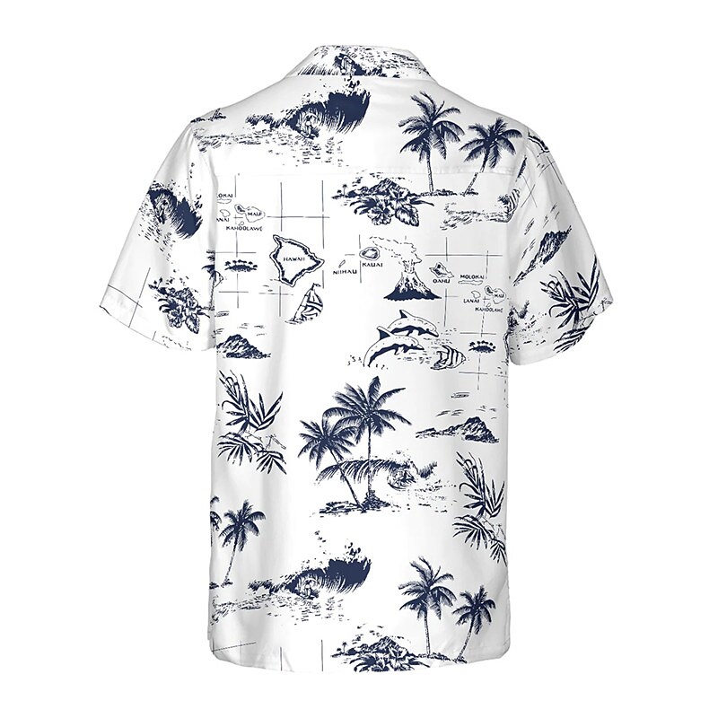 Men's Hawaiian Shirt Graphic Prints Beach Turndown Casual Holiday Shor