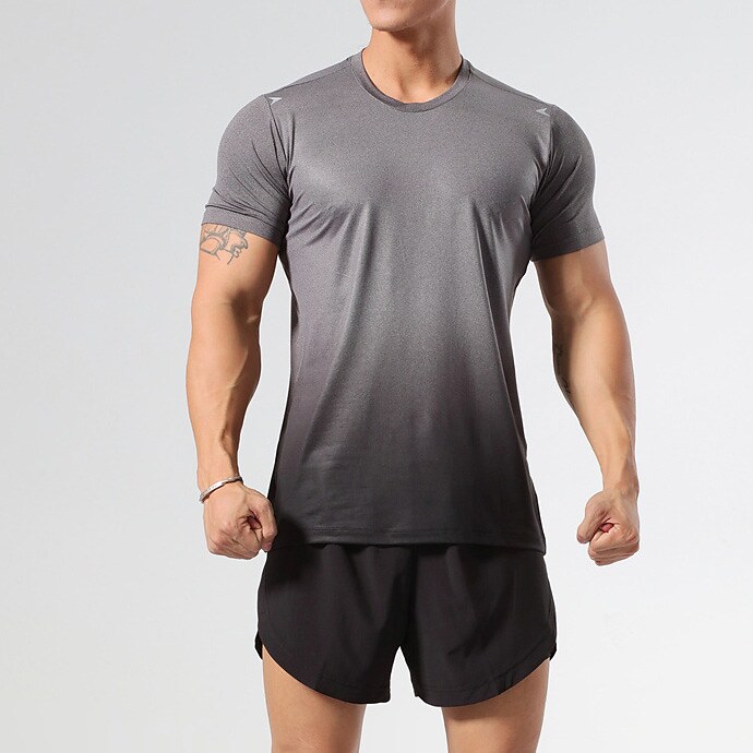 Men's Running Shirt Gym Shirt Short Sleeve Tee Tshirt Athletic Breatha