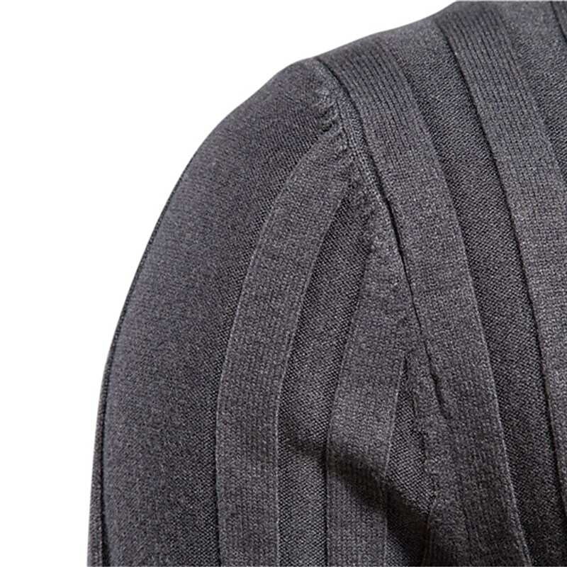 Men's Pullover Sweater Jumper Turtleneck Sweater Ribbed Knit Cropped Knitted Solid Color Turtleneck Keep Warm