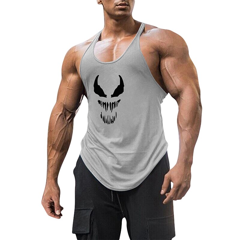 Men's Running Tank Top 3D Print Classic Sleeveless Casual Breathable S