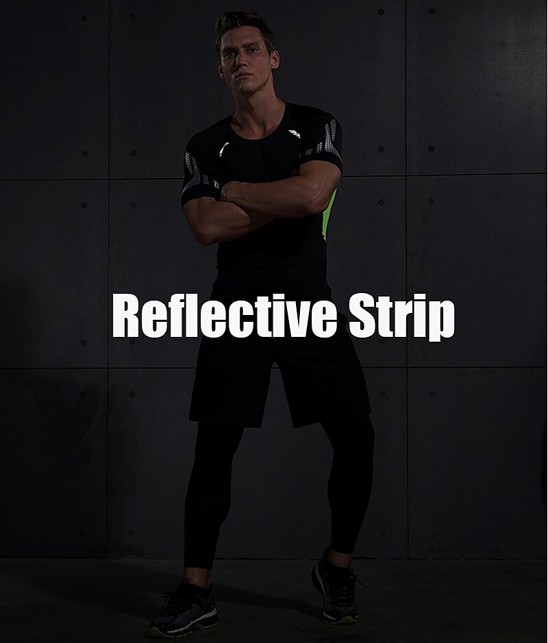 Men's Compression Cycling Jersey Short Sleeve Compression Athletic Breathable Compression Sweat wicking Fitness Gym Workout Running Sportswear