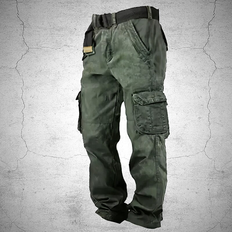 Men's Cargo Pants Trousers Multi Pocket Plain Wearable Outdoor Casual Daily Cotton Blend Fashion Classic Black Army Green