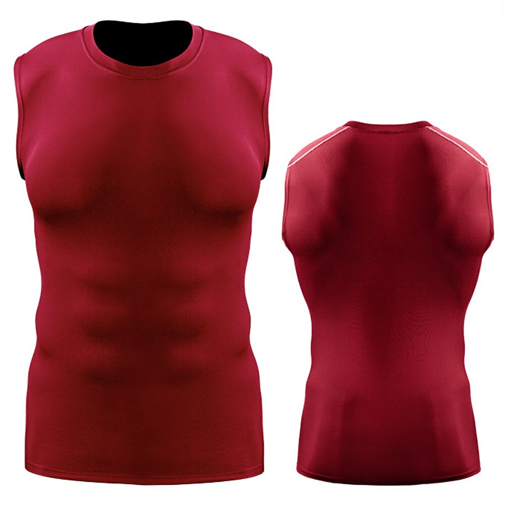 Men's  Tank Top Sleeveless Compression Athletic Spandex Breathable Soft Sweat wicking Running Jogging Training Sportswear 