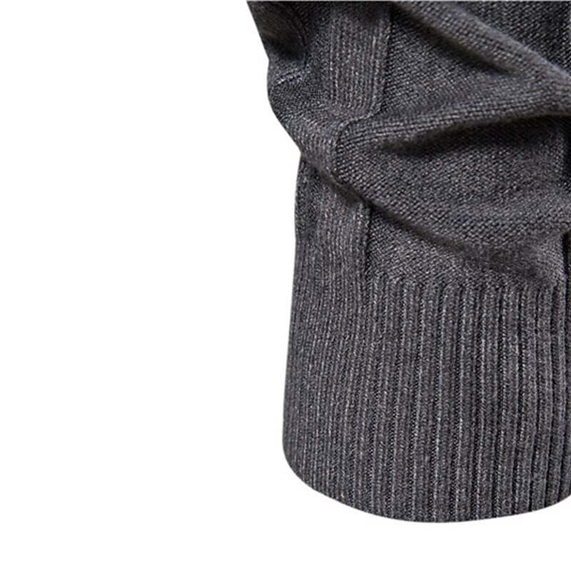 Men's Pullover Sweater Jumper Turtleneck Sweater Ribbed Knit Cropped Knitted Solid Color Turtleneck Keep Warm