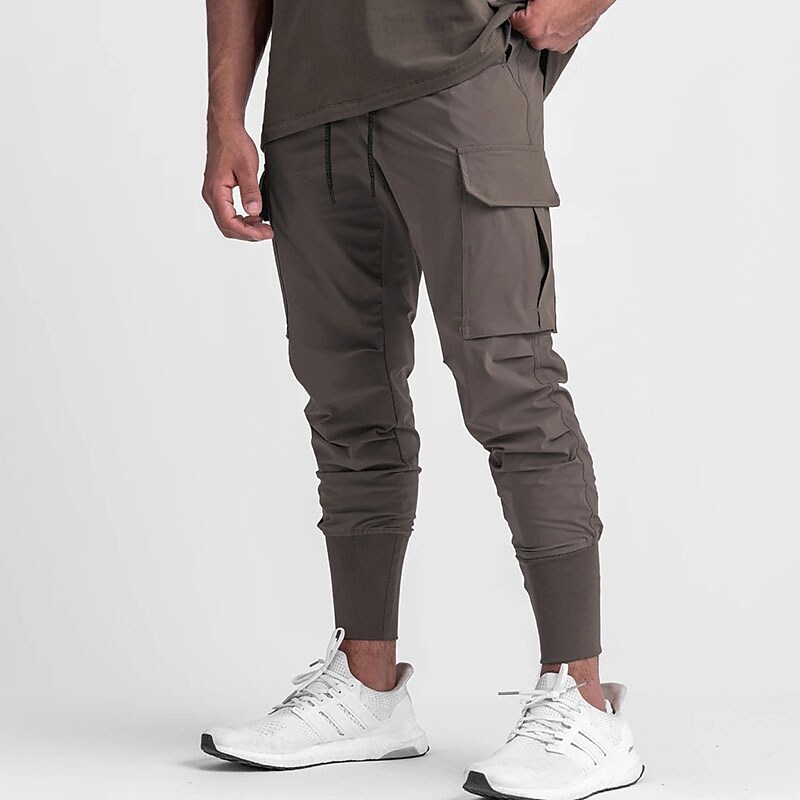Men's Pants Trousers Flap Pocket Plain Comfort Breathable Outdoor Going out Fashion Streetwear
