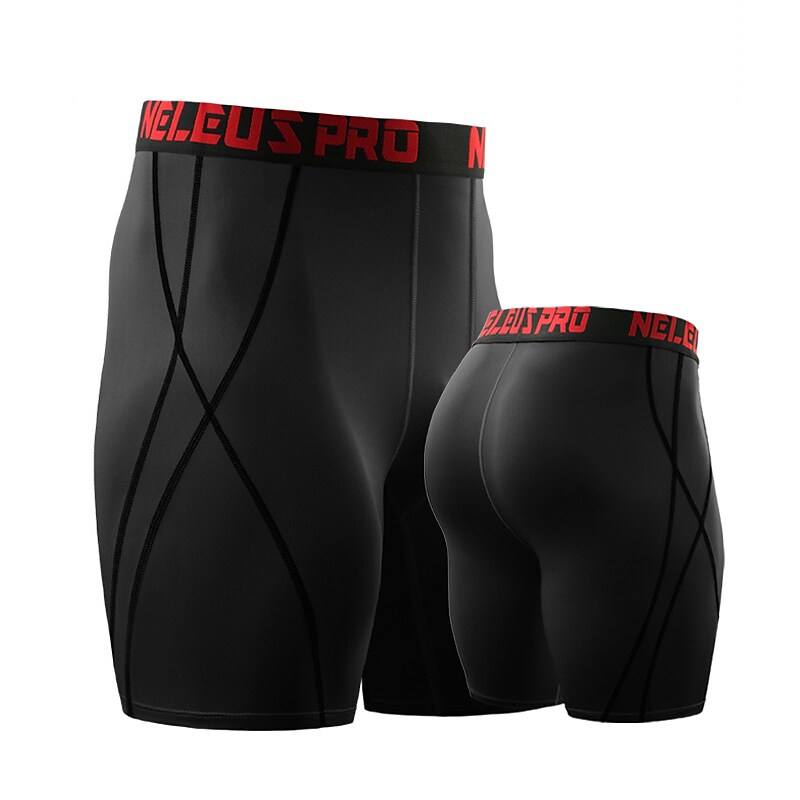 Men's Running Compression Shorts Bottoms Athletic Breathable Moisture Wicking Soft Yoga Fitness Gym Workout Sportswear 