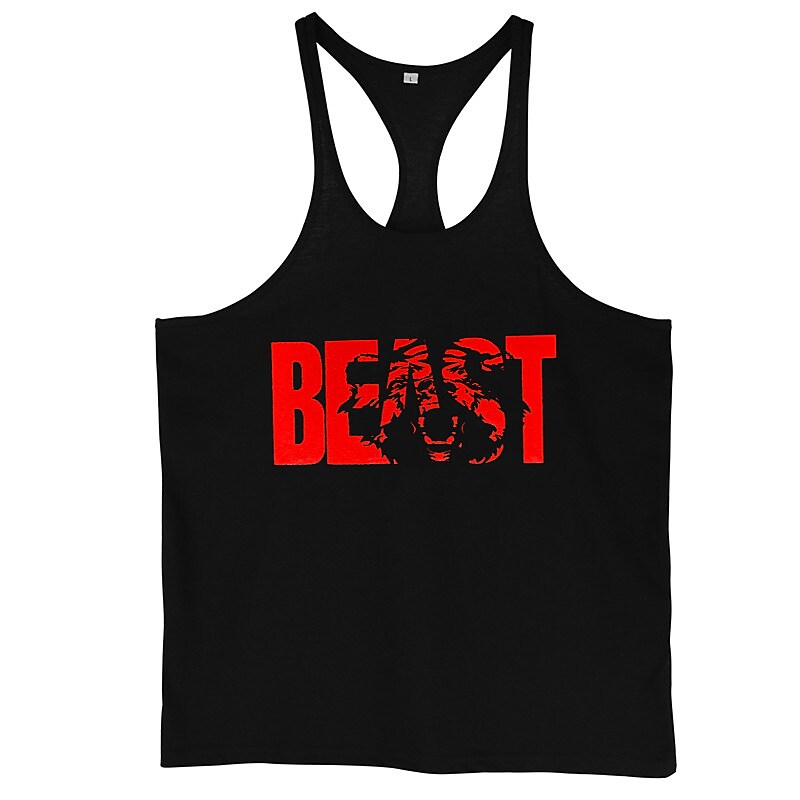 Men's Running Tank Racerback Sleeveless Tee Athletic Breathable Quick 