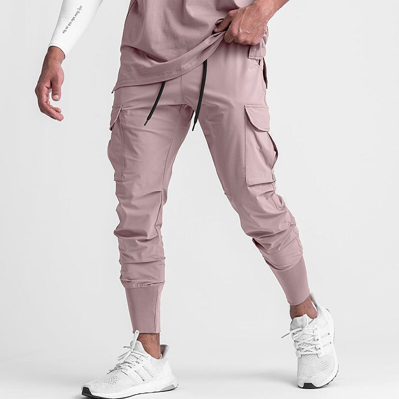 Men's Pants Trousers Flap Pocket Plain Comfort Breathable Outdoor Going out Fashion Streetwear