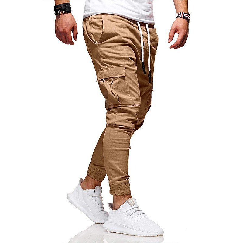 Men's Casual Outdoor Solid Color Work Classic Pocket Sweatpants