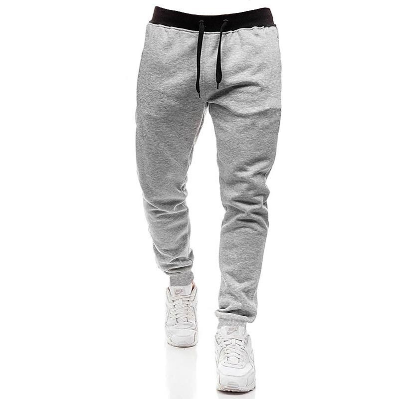 Men's Casual Solid Color Loose Fitness Elastic Waist Sweatpants