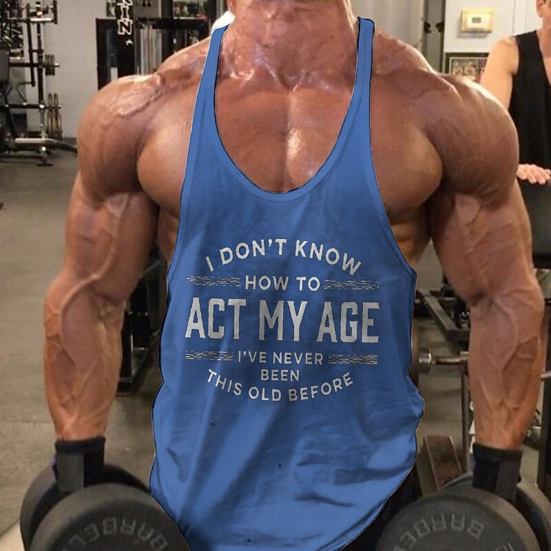 Men's Running Tank Top Gym Tank Top Sleeveless Top Athletic Breathable