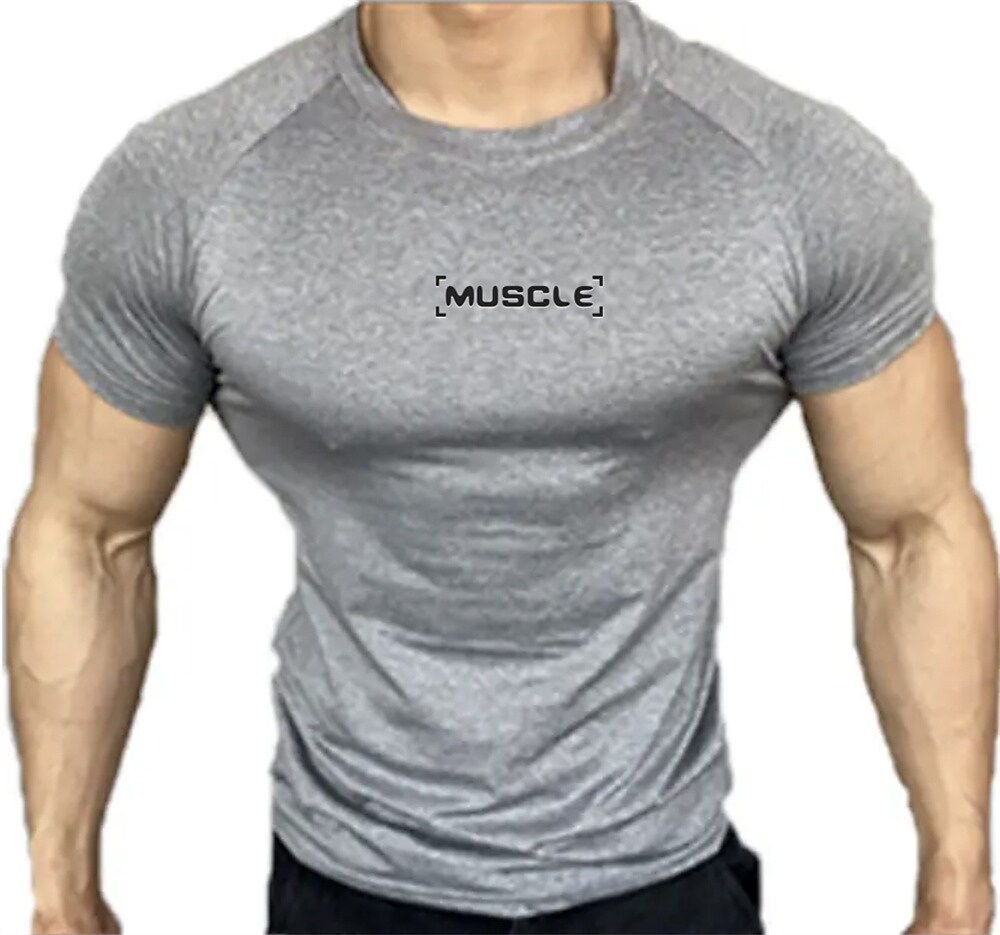 Men's Workout Running Shirt Short Sleeve Tee Athletic Breathable Moisture Wicking Soft Fitness Gym Sportswear