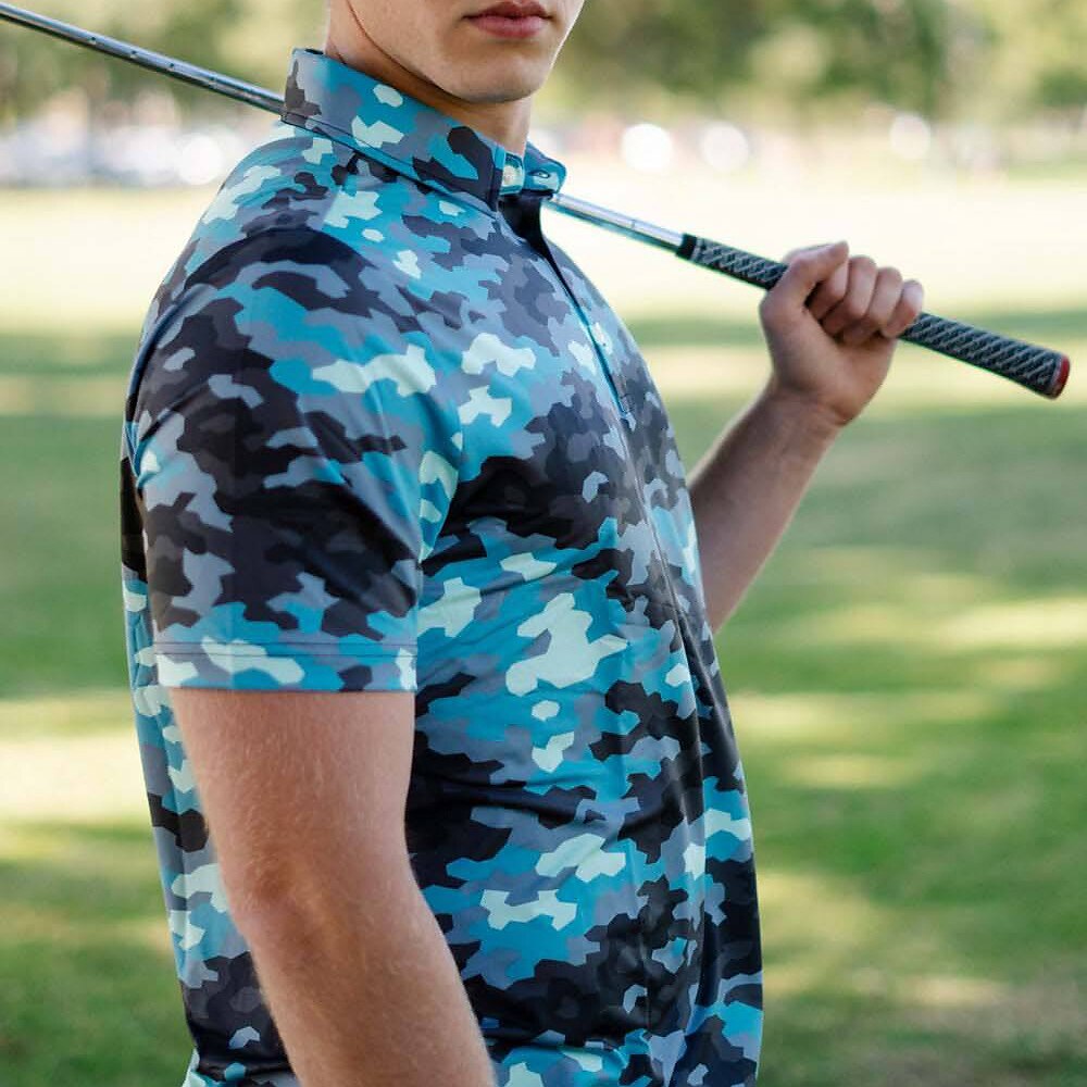 Men's Golf Shirt Golf Breathable Quick Dry Soft Short Sleeve Top  Camo / Camouflage Tennis Golf Badminton Polo Shirt