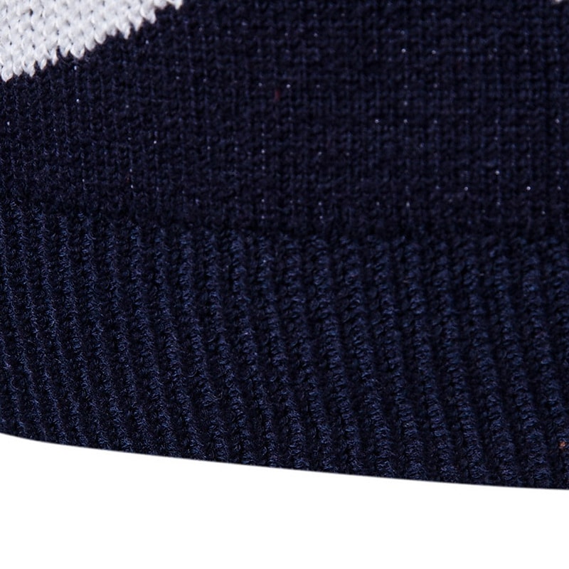 Men's Ugly Christmas Ribbed Knit Crew Neck Long Sleeve Basic Sweater