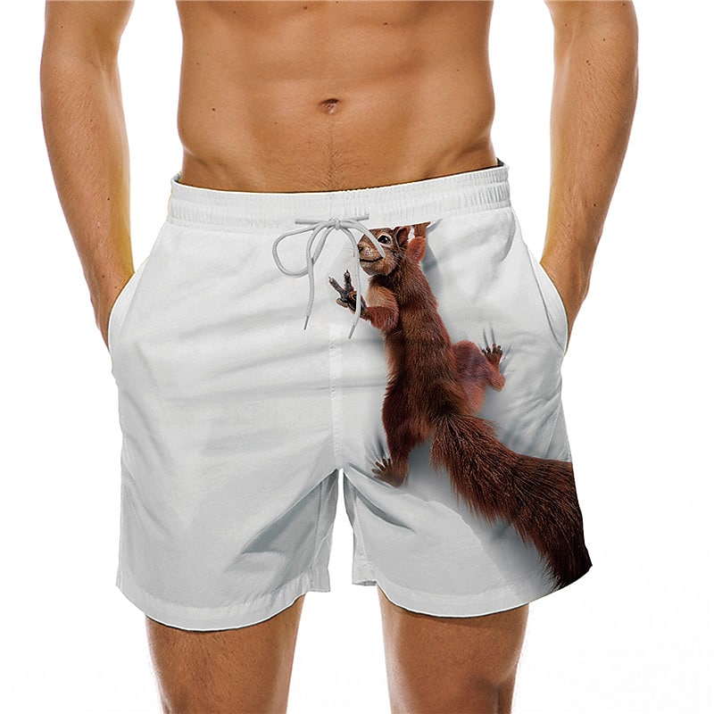 Men's Shorts Swim Trunks Board Shorts Beach Drawstring Elastic Waist A