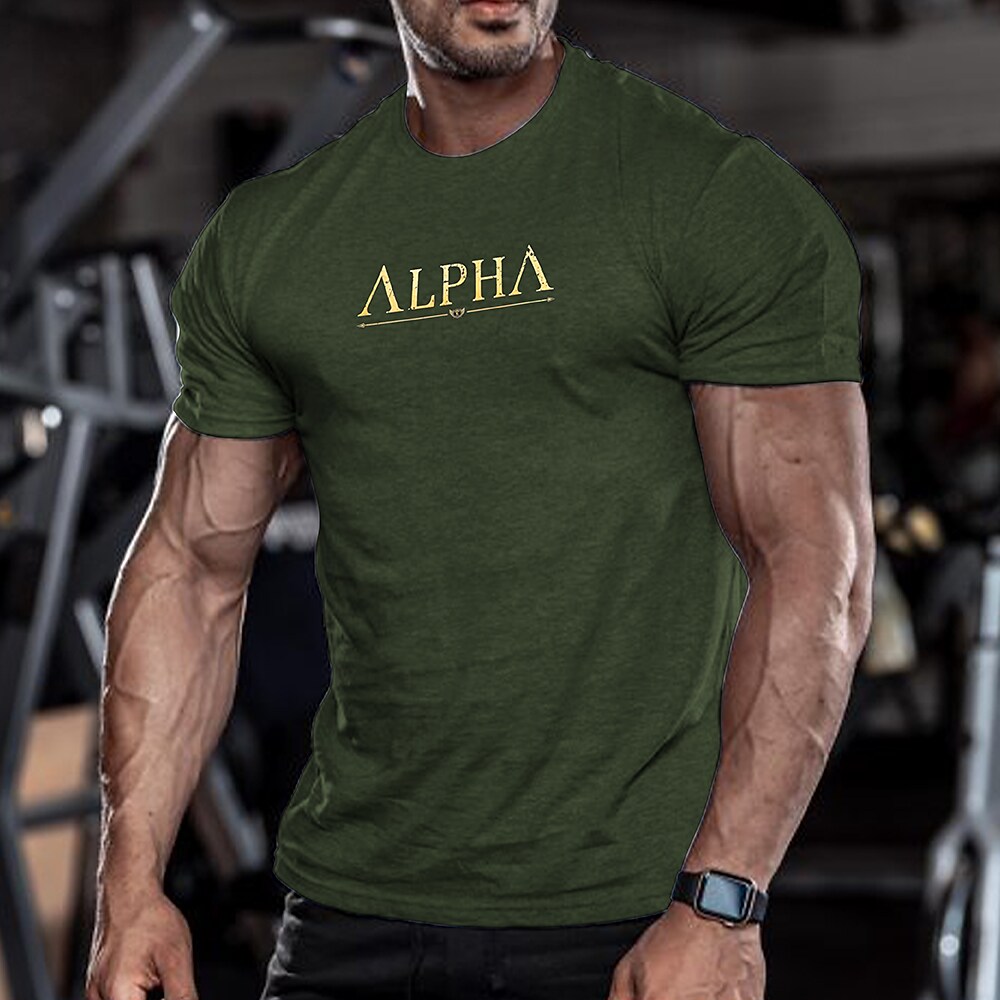 Men's Workout Running Short Sleeve Top Athletic Breathable Moisture Wi