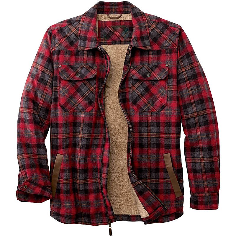 Men's Winter Jacket Coat Sherpa Warm Casual Jacket Outerwear 
