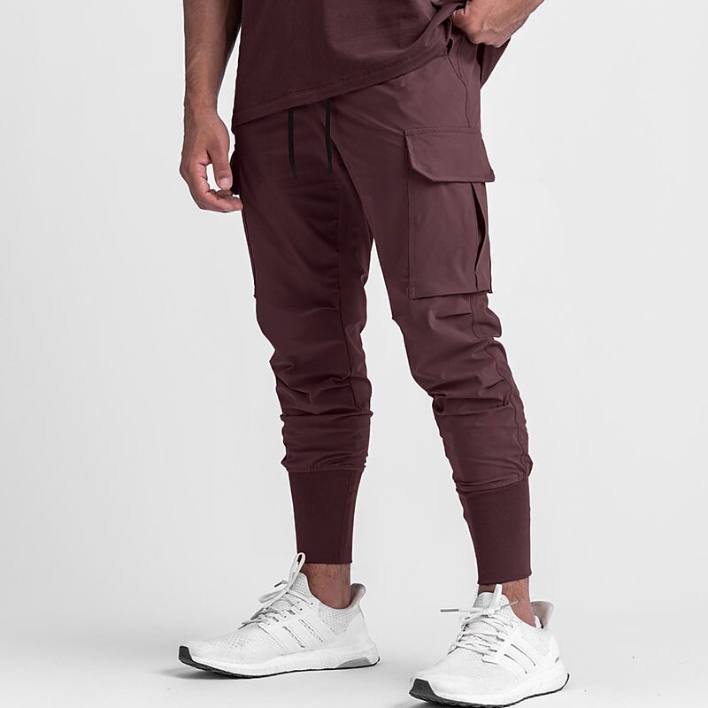 Men's Pants Trousers Flap Pocket Plain Comfort Breathable Outdoor Going out Fashion Streetwear