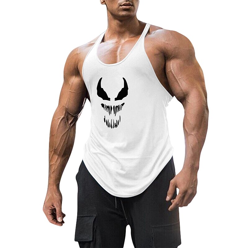 Men's Running Tank Top 3D Print Classic Sleeveless Casual Breathable S
