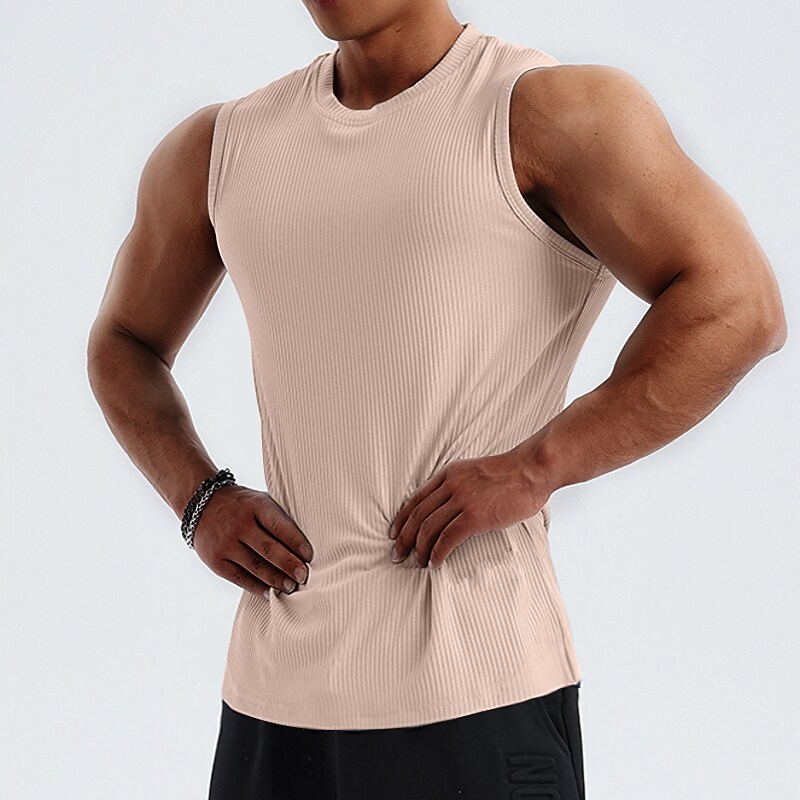 Men's Running Tank Top Gym Sleeveless Vest / Gilet Athletic Breathable Moisture Wicking Soft Fitness Sportswear Top