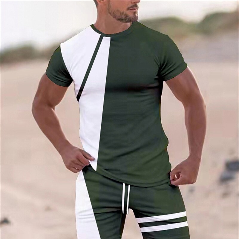 Men's Tennis Short Sleeve Shirt Street Elastic Short Tracksuit