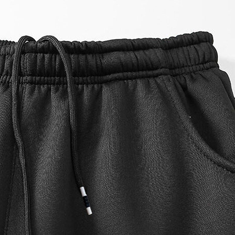 Men's Warm Hooded Solid Color Sweatshirt Elastic Pant Basic Two Piece