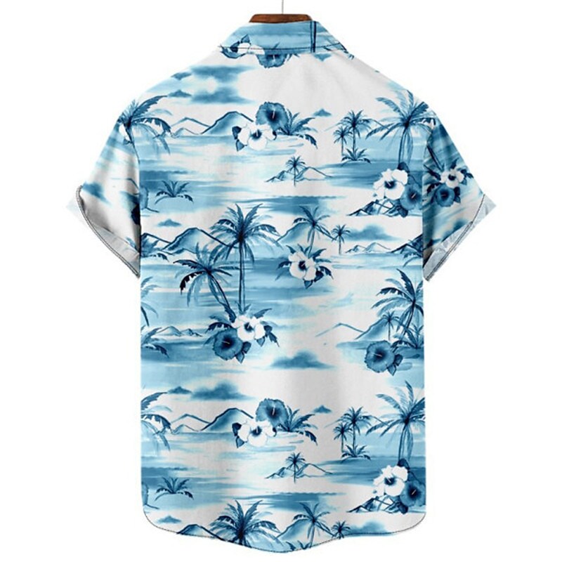 Men's Shirt Graphic Shirt Aloha Shirt Leopard Floral Scenery Turndown