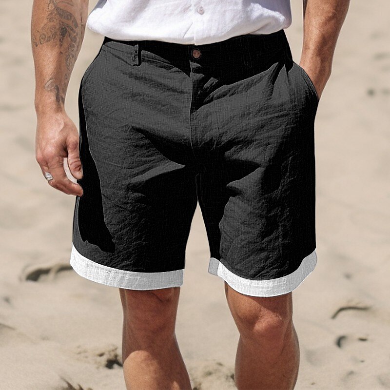 Men's Beach Casual Holiday Fashion Breathable Comfort Elastic Light Plain Shorts