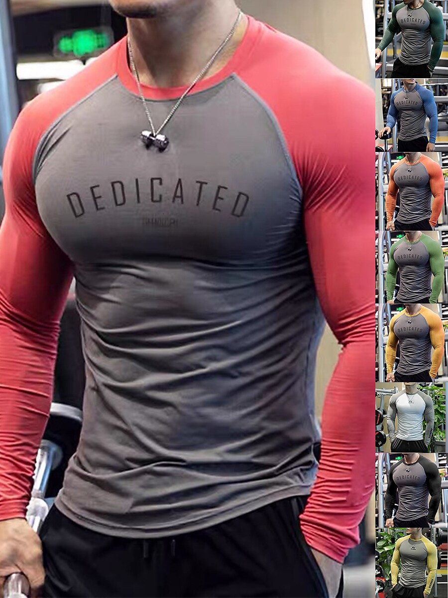 Men's Compression Shirt Running Shirt Long Sleeve Compression Clothing