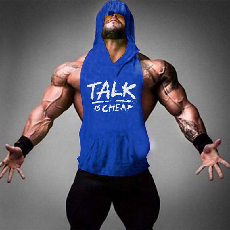 Men's Running Tank Top Workout Tank Athletic Cotton Breathable Quick D