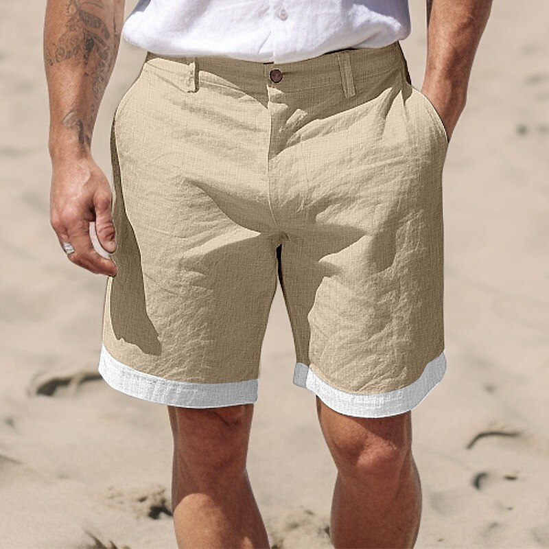 Men's Beach Casual Holiday Fashion Breathable Comfort Elastic Light Plain Shorts