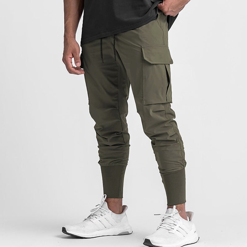 Men's Pants Trousers Flap Pocket Plain Comfort Breathable Outdoor Going out Fashion Streetwear
