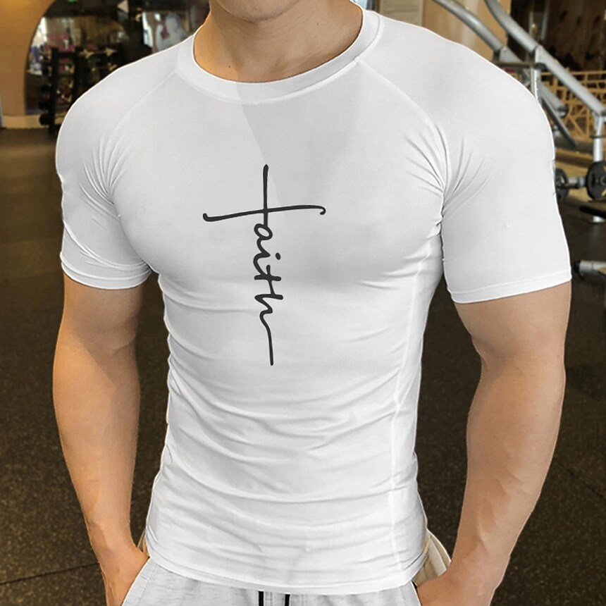 Men's Compression Shirt Running Shirt Short Sleeve Base Layer Athletic