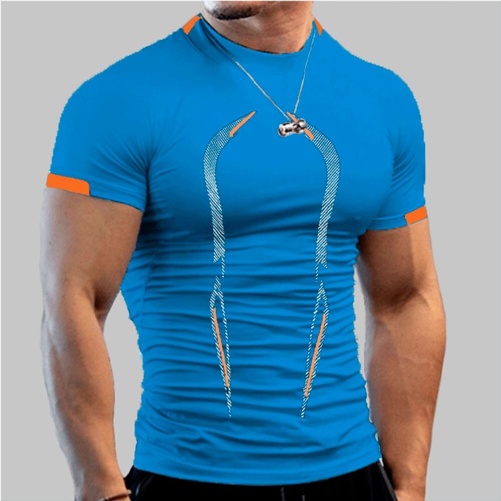 Men's Compression Shirt Short Sleeve Tee Tshirt Athletic Breathable Mo