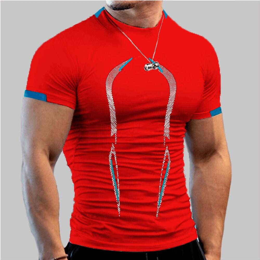 Men's Compression Shirt Short Sleeve Tee Tshirt Athletic Breathable Mo