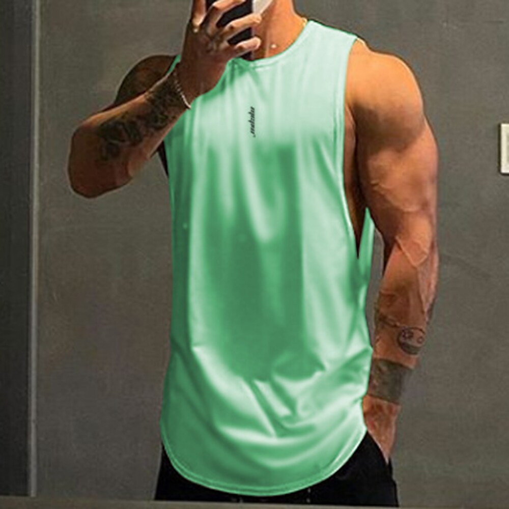Men's Workout Running Tank Top Sleeveless Vest / Gilet Athletic Breathable Soft Sweat wicking Fitness  Sportswear
