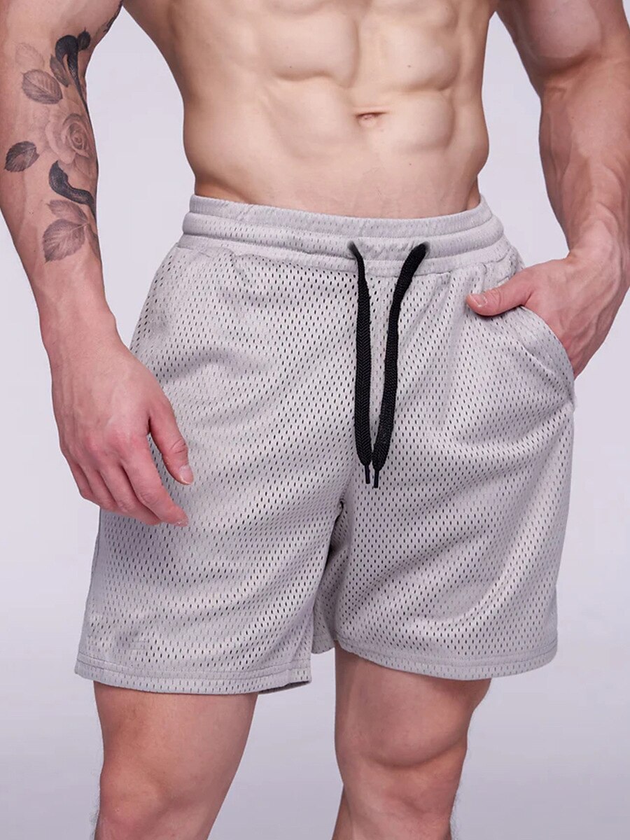 Men's Basketball Gym Shorts Drawstring Athletic Breathable Quick Dry Moisture Wicking Fitness Running Sportswear 